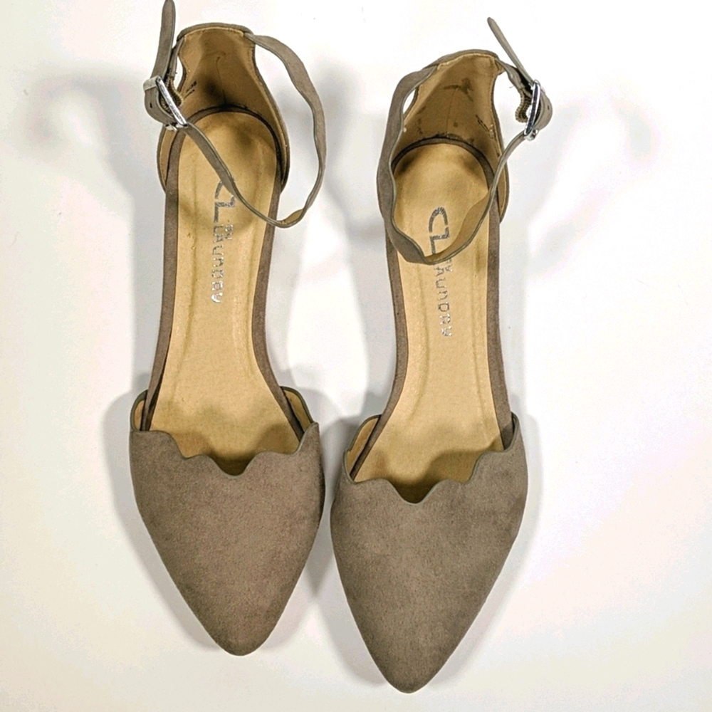 Chinese Laundry brown point-toe flats